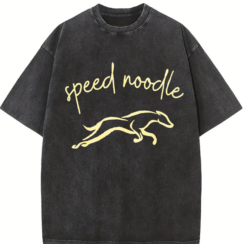Speed Noodle Greyhound Lover Vintage Washed T-Shirt product image 2