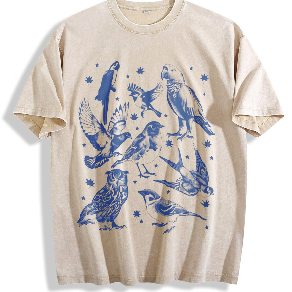 Bird Tattoo 90s Vintage Washed T-Shirt product image 1
