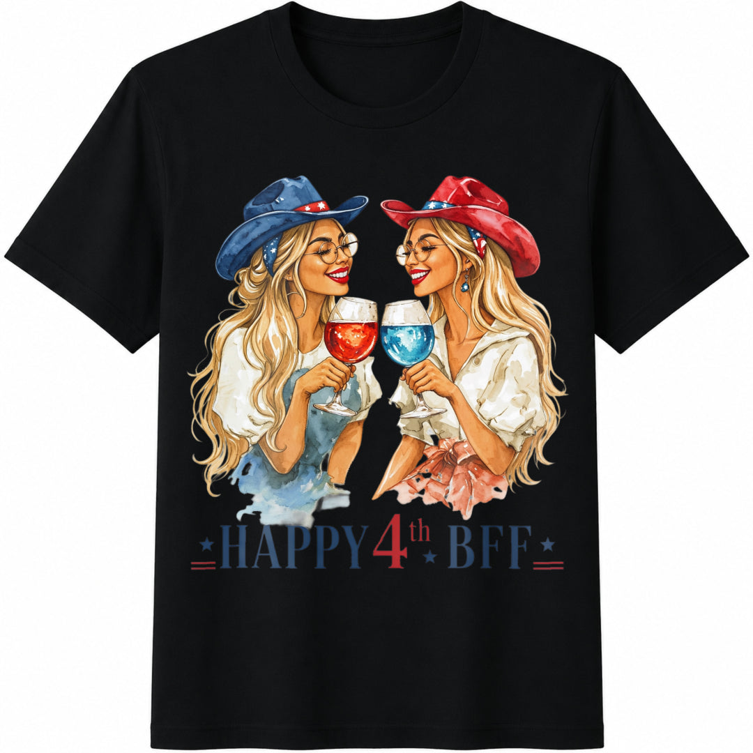 Happy 4th Best Friend Cotton T-Shirt product image 1