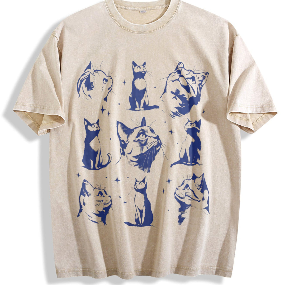 Cats Tattoo 90s Vintage Washed T-Shirt product image 1