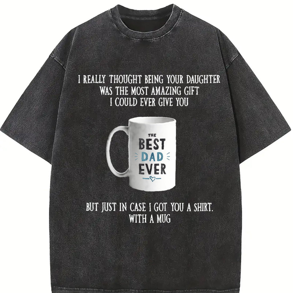 Funny Father's Day From Daughter Vintage Washed T-Shirt product image 2