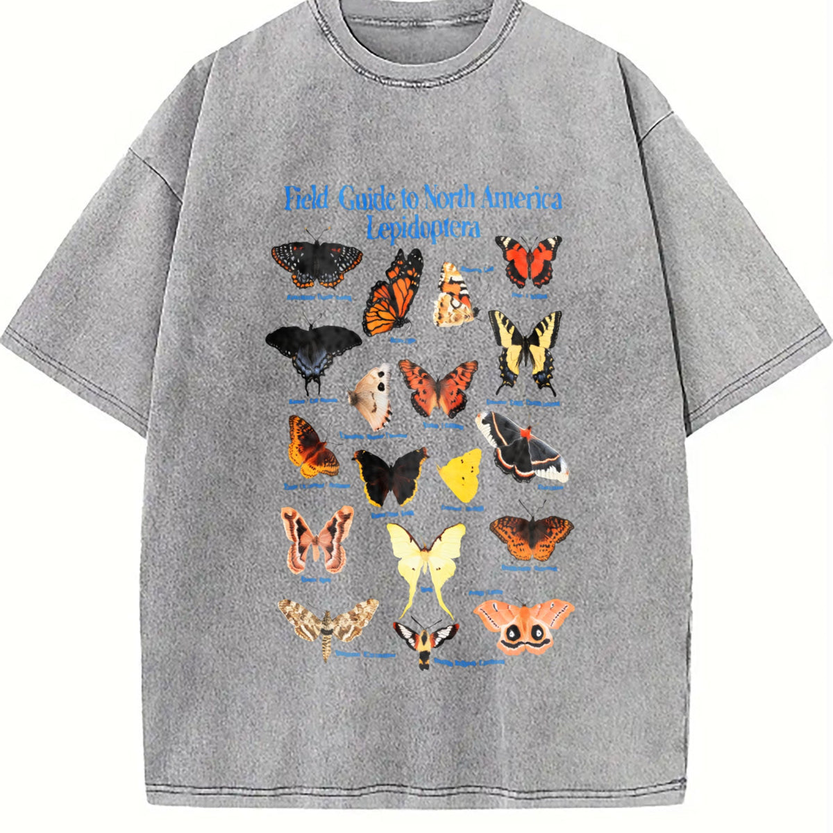 Lepidoptera Field Guide 90s Vintage Washed T-Shirt product image 5