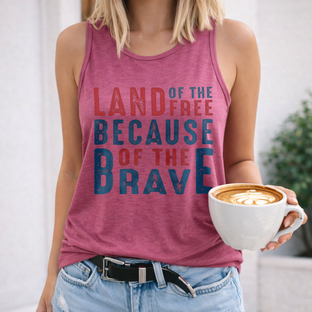 Land Of The Free Because Of The Brave Women's Tank Top