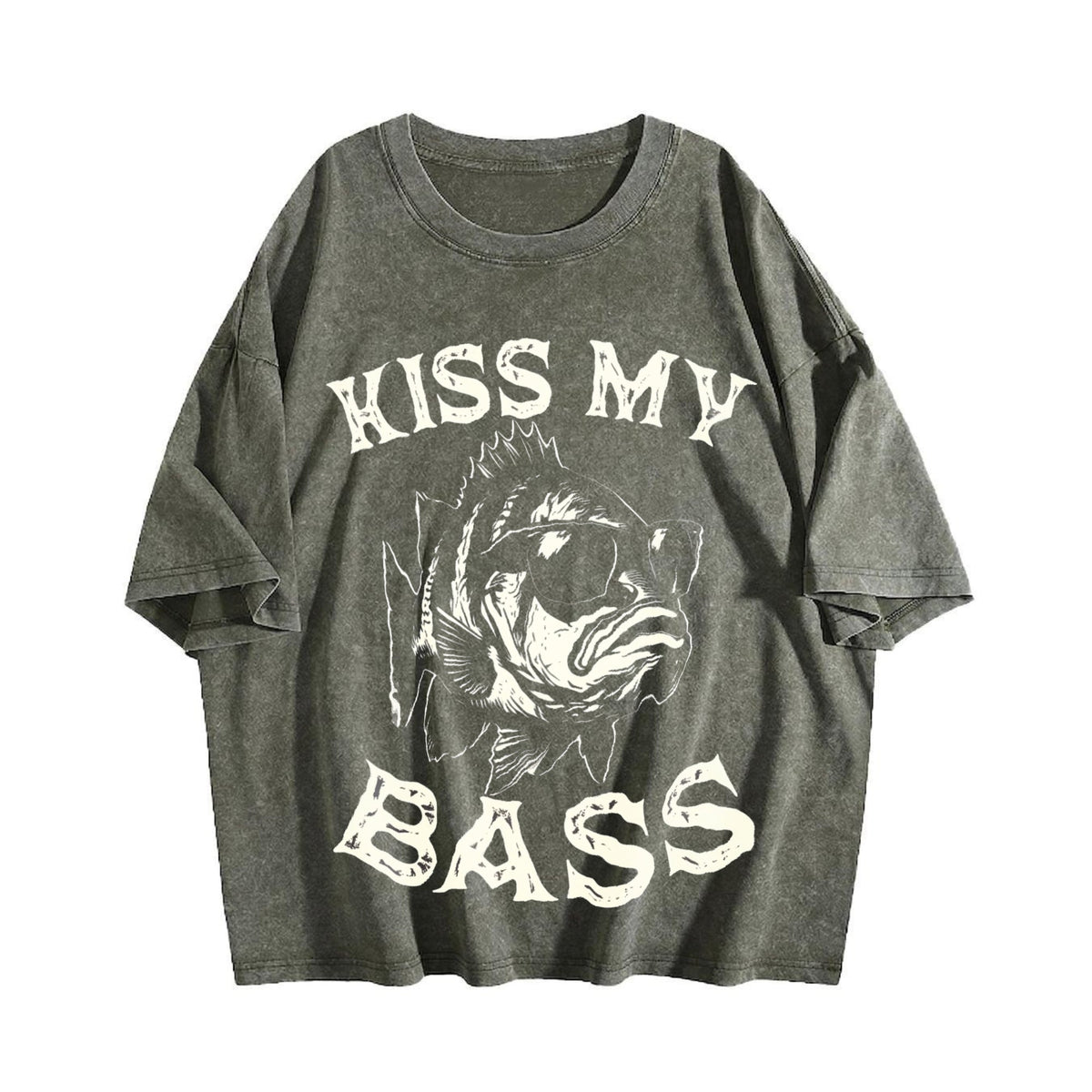 Kiss My Bass Fishing Vintage Washed T-Shirt product image 4