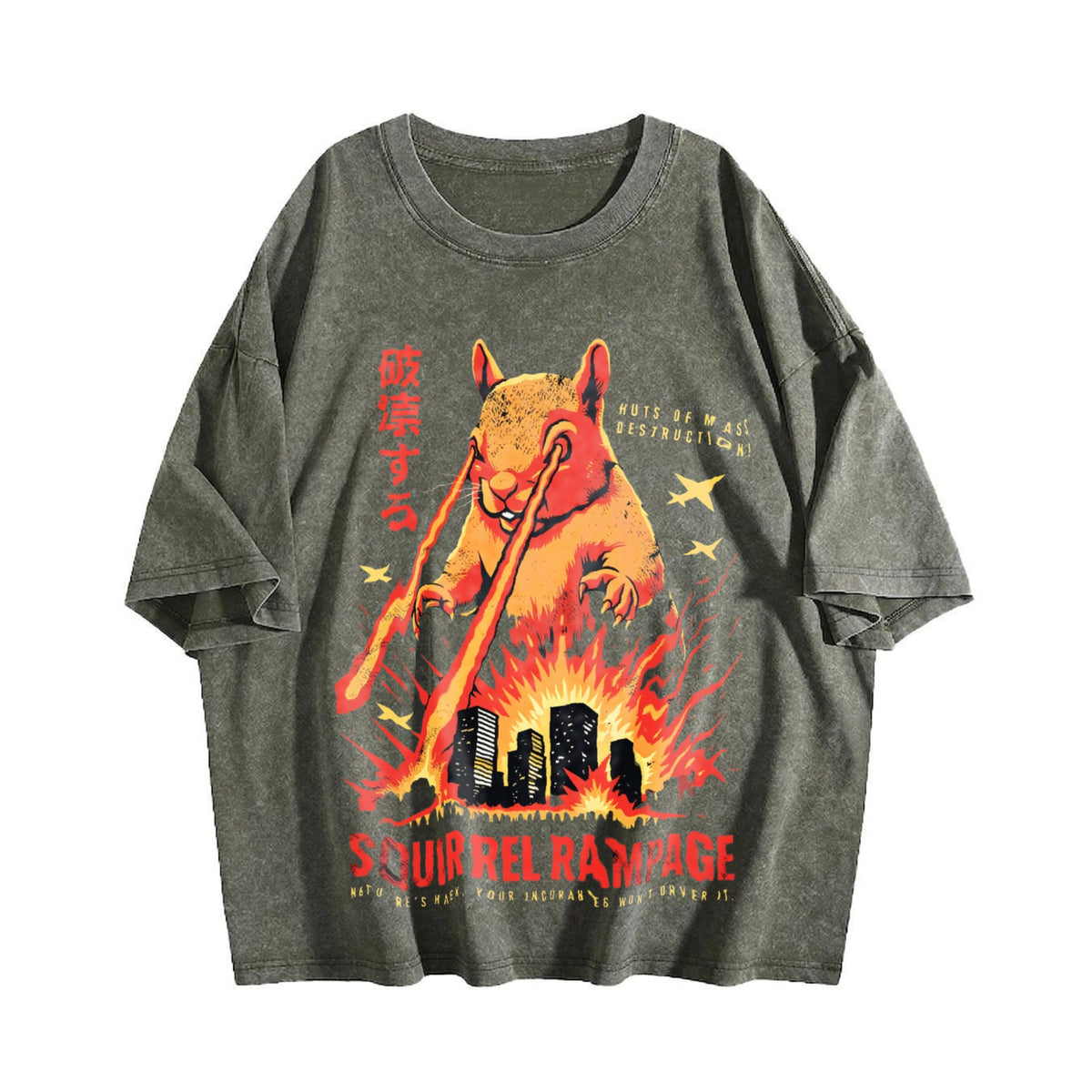 Squirrel Rampage : Horror Movie Vintage Washed T-Shirt product image 4