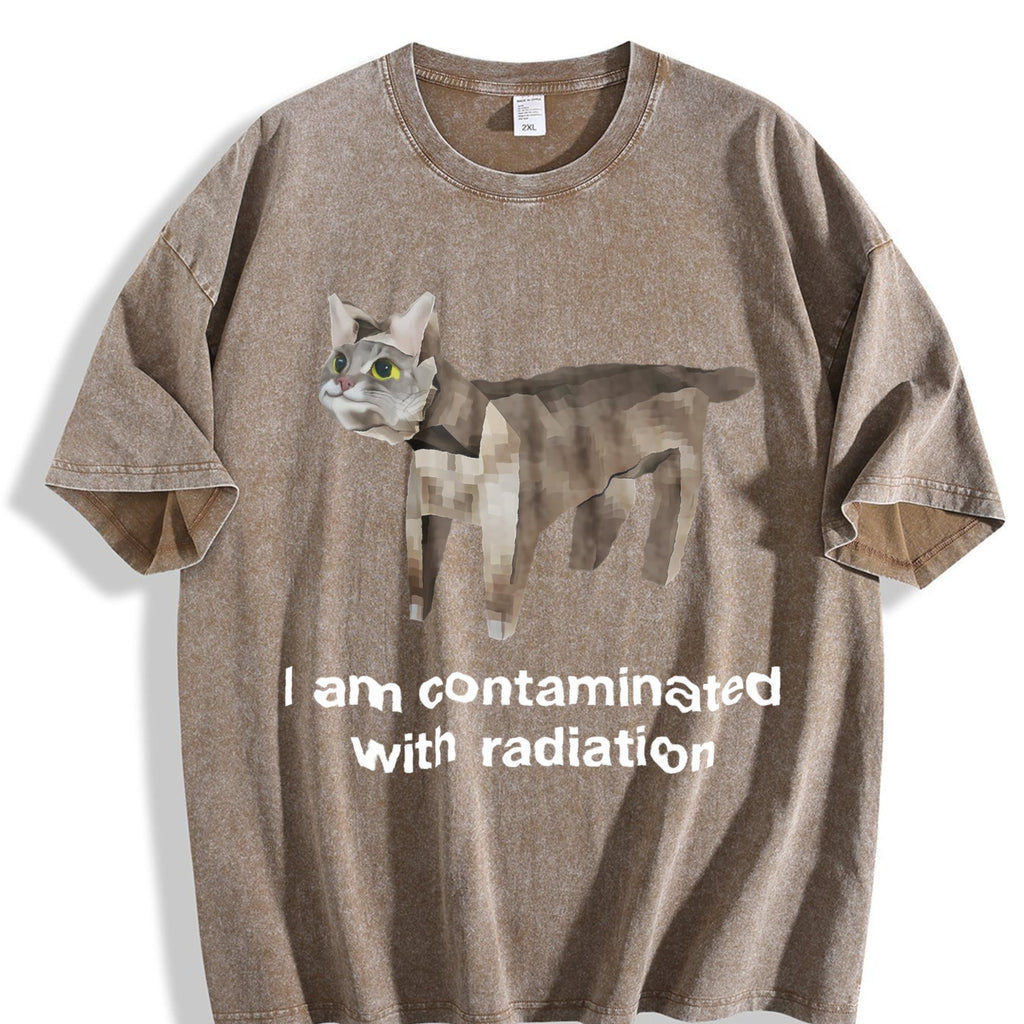 100 I Am Contaminated With Radiation Vintage Washed T-Shirt product image 3