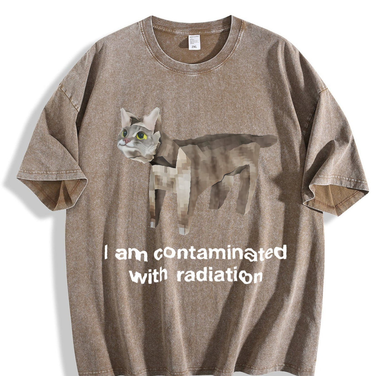 100 I Am Contaminated With Radiation Vintage Washed T-Shirt product image 3