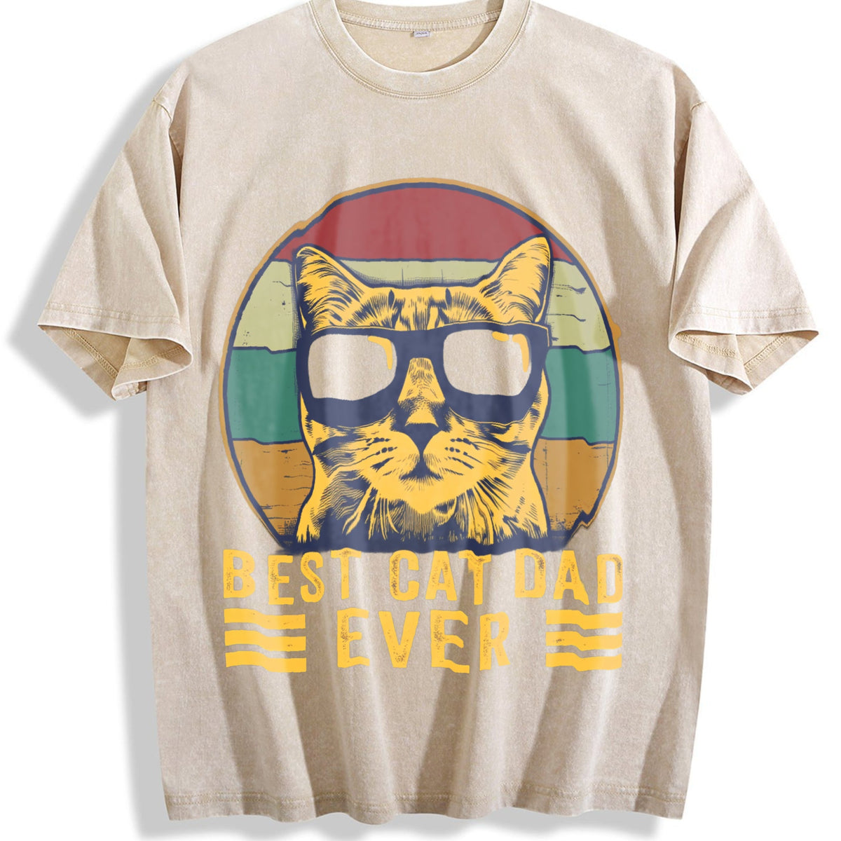 Best Cat Dad Ever Vintage Washed T-Shirt product image 1