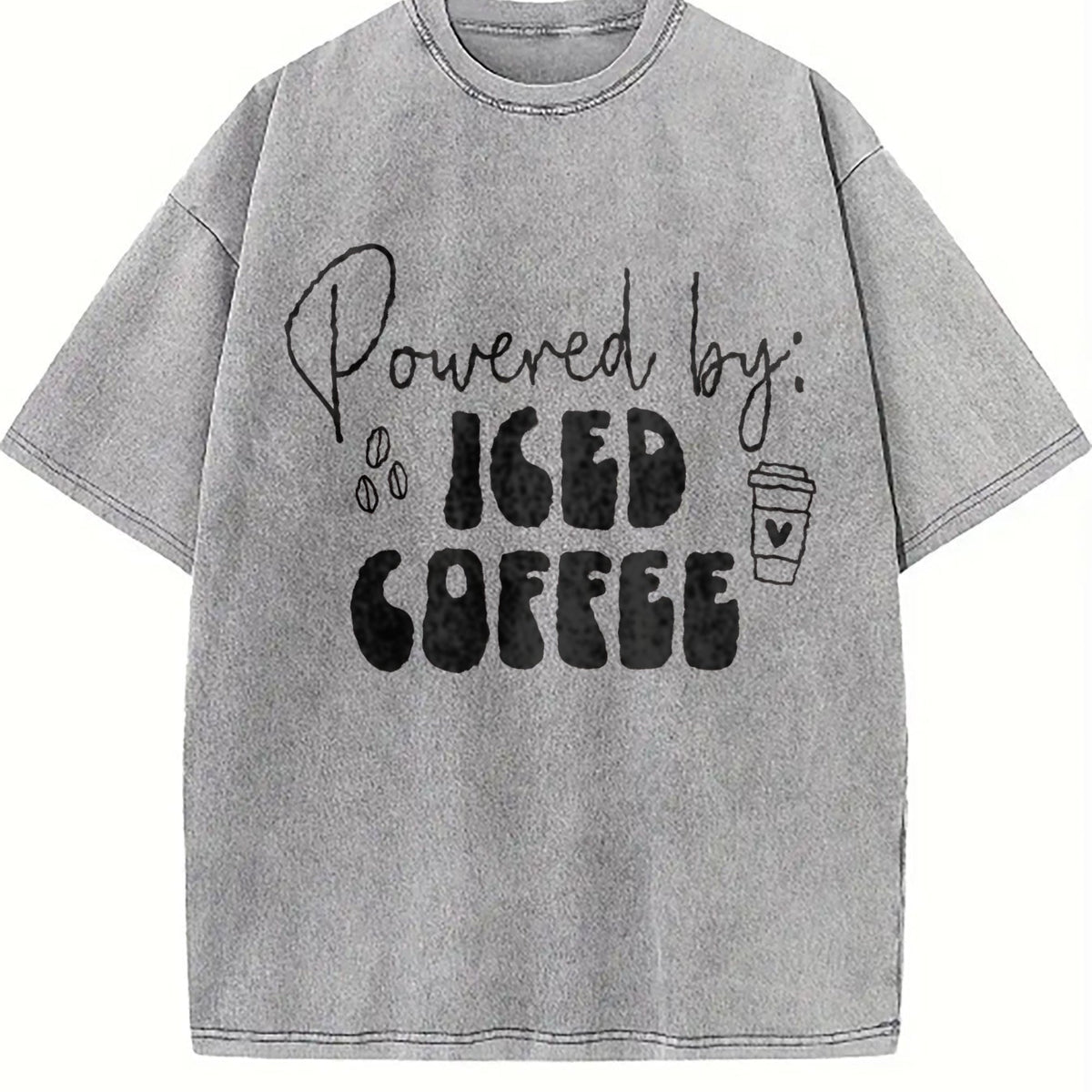 Powered By Iced Coffee Vintage Washed T-Shirt product image 5