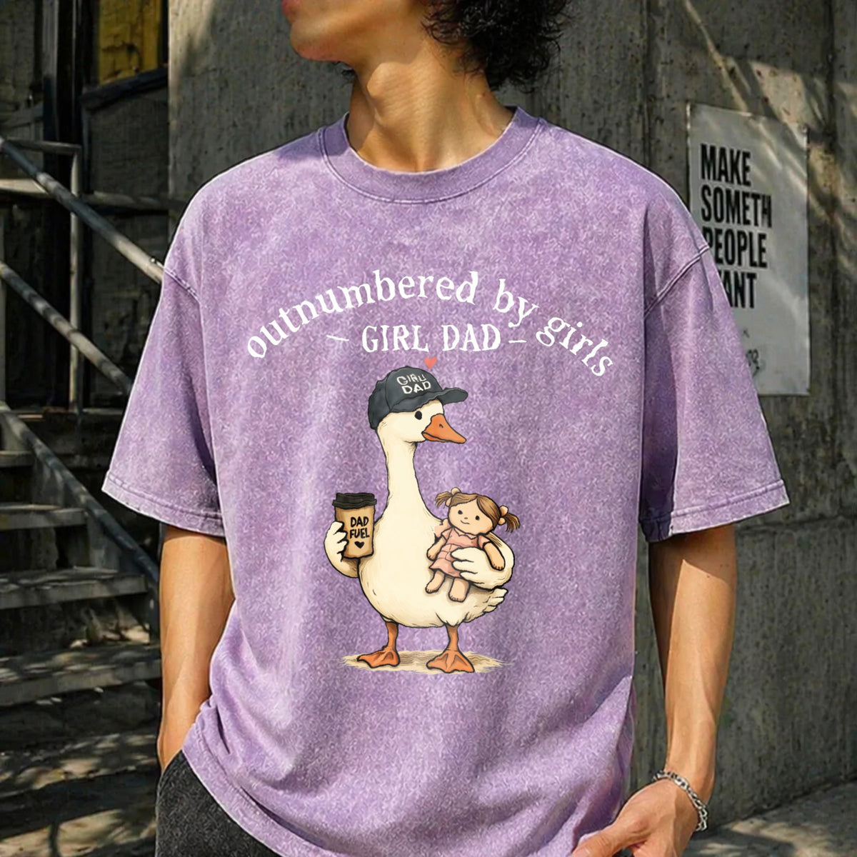 Girl Dad Vintage Washed T-Shirt product image 13