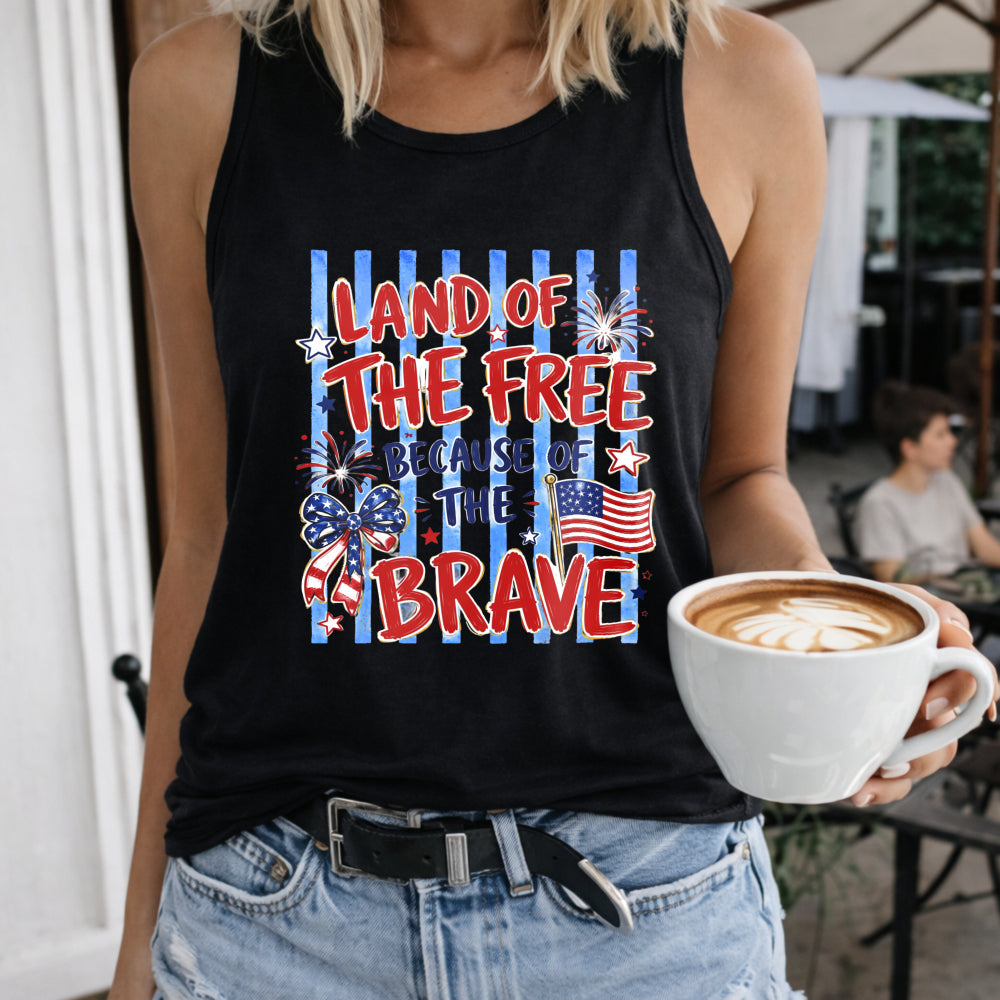 Land Of The Free Because Of The Brave Women's Tank Top