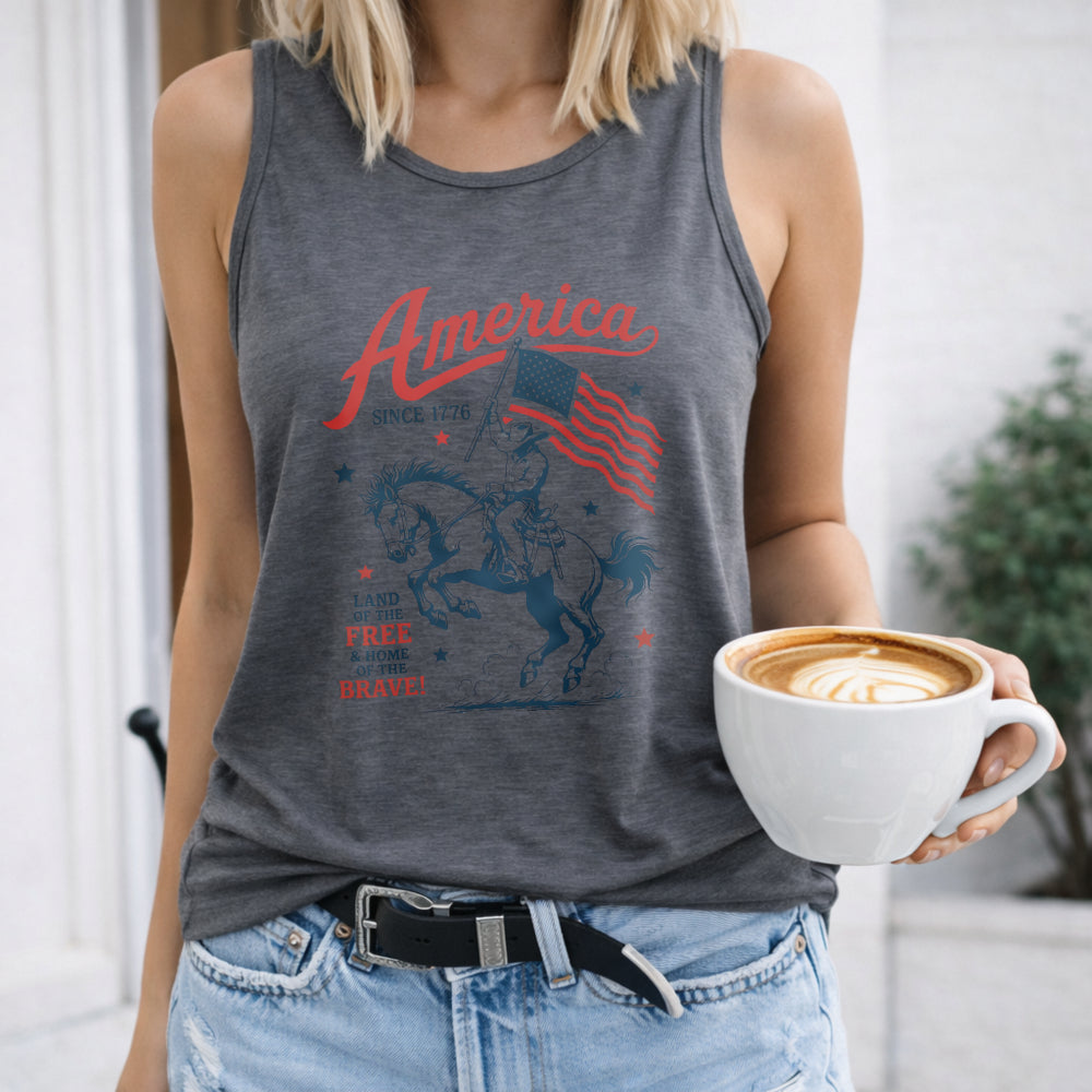 America Since 1776 Cowboy Women's Tank Top