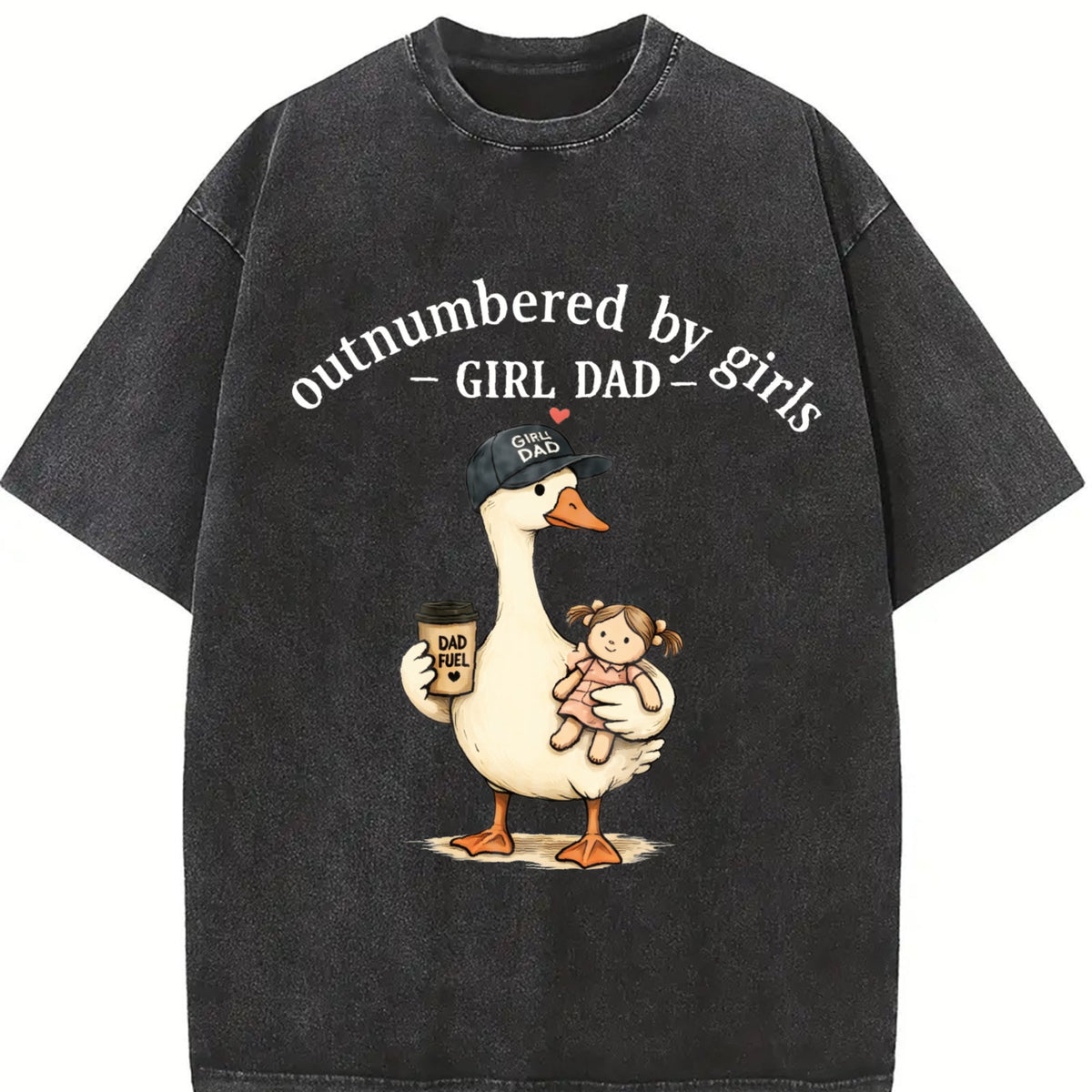 Girl Dad Vintage Washed T-Shirt product image 2