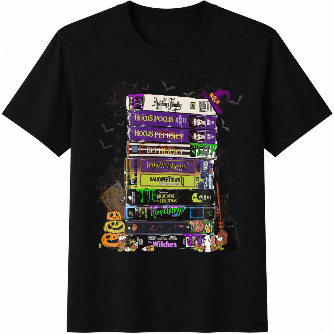 Halloween Vhs Movies Cotton T-Shirt product image 1