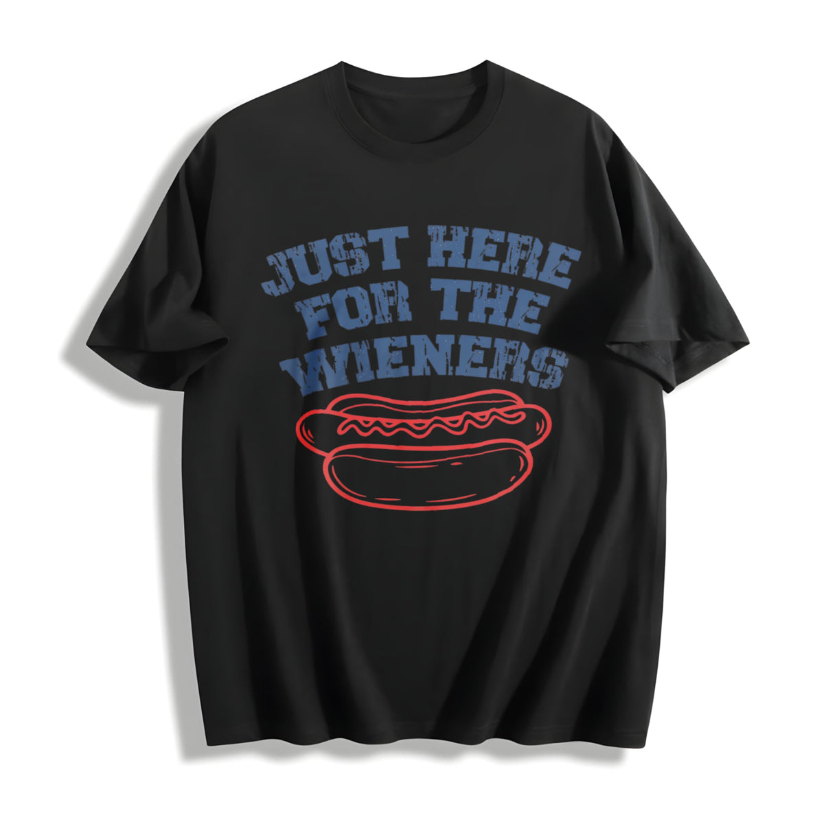 Just Here For The Wieners Cotton T-Shirt product image 1