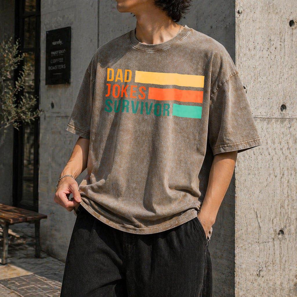 Dad Jokes Champion Vintage Washed T-Shirt product image 3