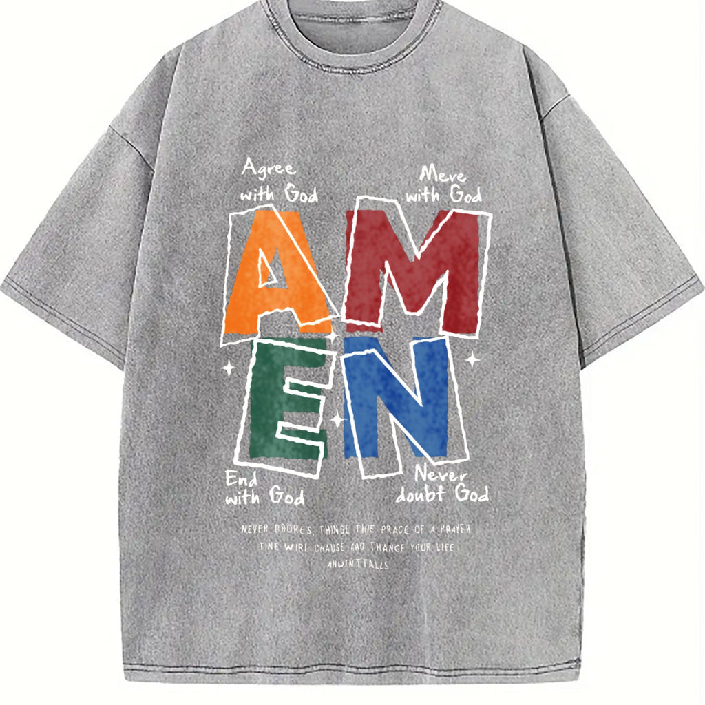 Amen Classic Letter Header Vintage Washed T-Shirt product image 5