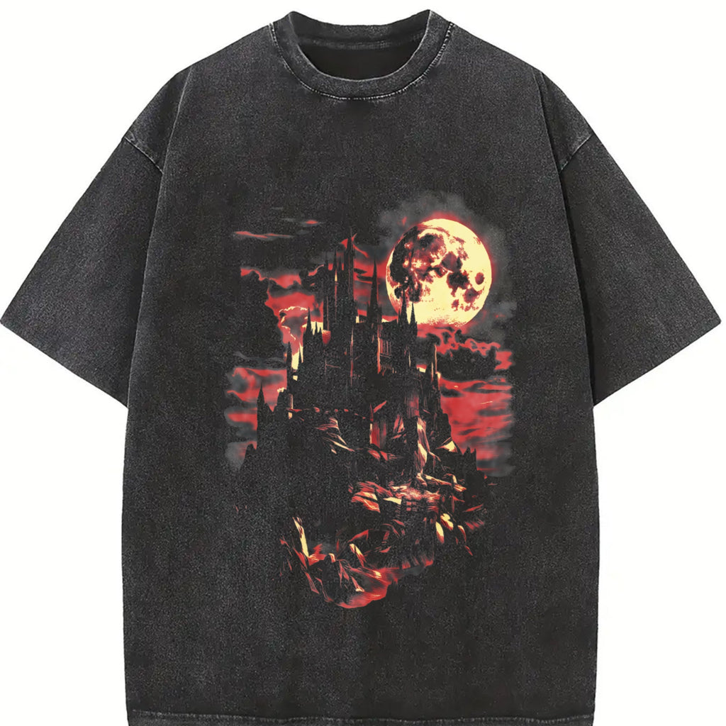 Medieval Dark Fantasy Castle Vintage Washed T-Shirt product image 2
