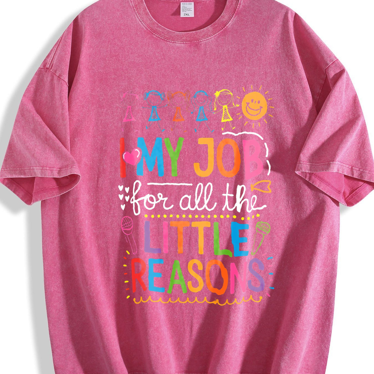 Preschool Teacher With Quote Vintage Washed T-Shirt product image 7