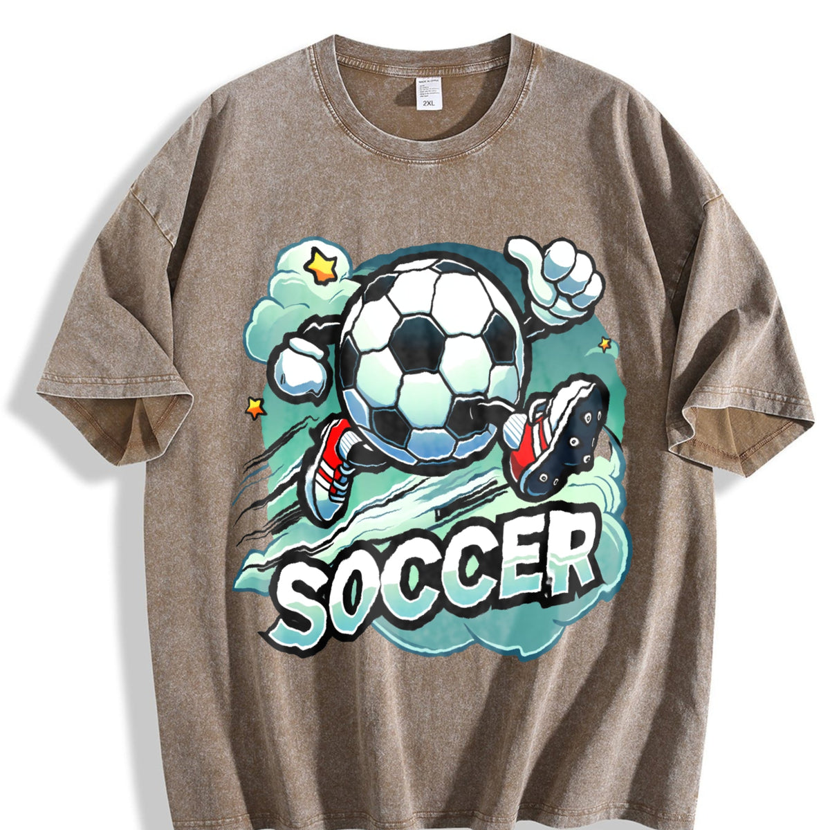 Global Soccer Fan Vintage Washed T-Shirt product image 3