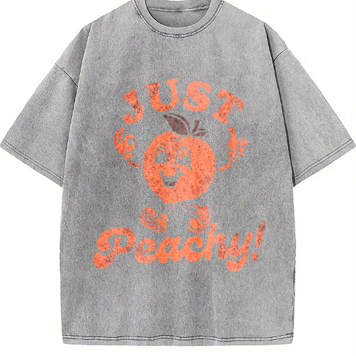 Funny Just Peachy Sarcastic For Ladies Cute Vintage Washed product image 5