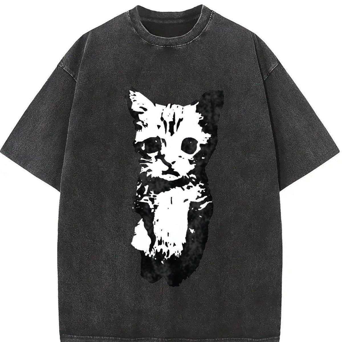 Cat Y2K Vintage Washed T-Shirt product image 2