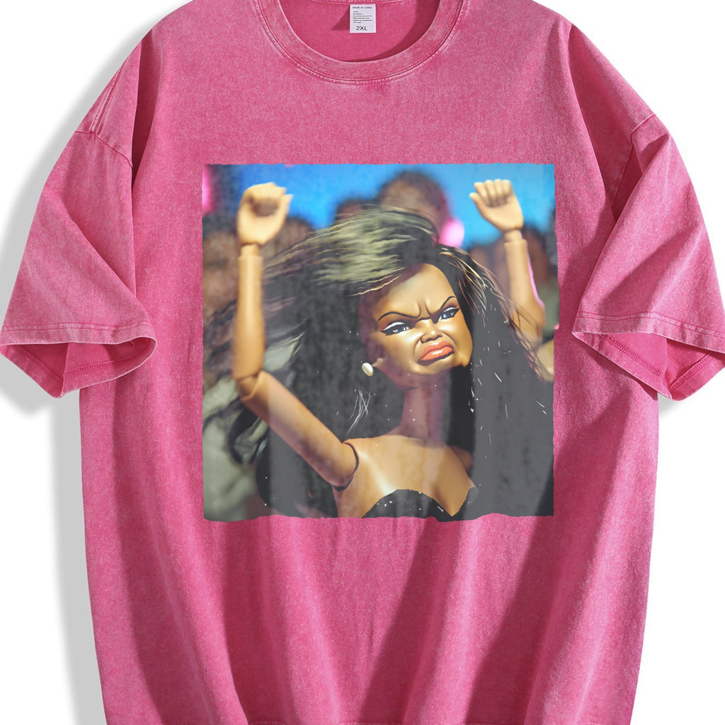 Doll Throwing Hands Vintage Washed T-Shirt product image 7
