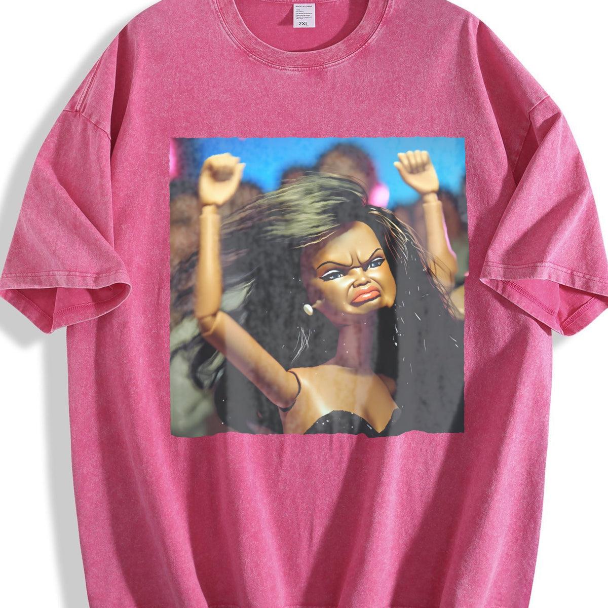 Doll Throwing Hands Vintage Washed T-Shirt product image 7