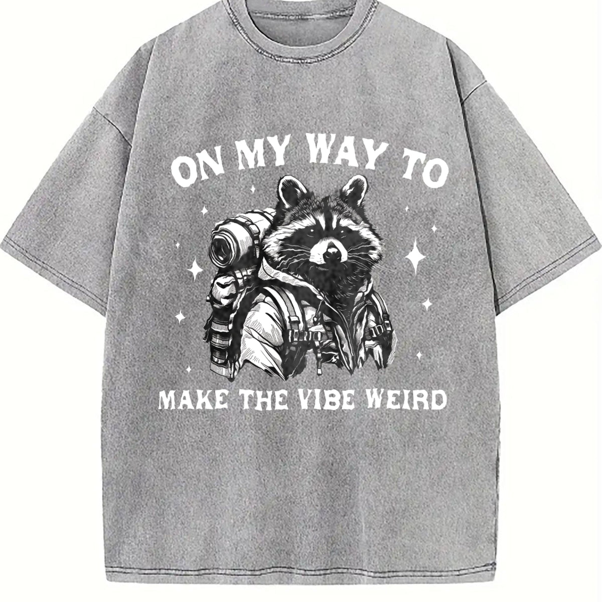 On My Way to Make the Vibe Weird Raccoon Vintage Washed product image 5