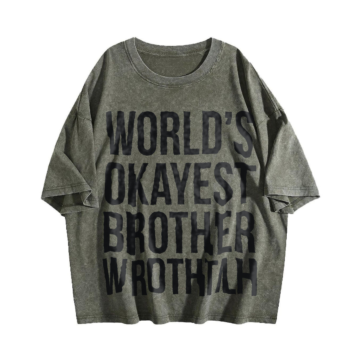 Worlds Okayest Brother Funny Big Sister Idea Vintage Washed product image 4