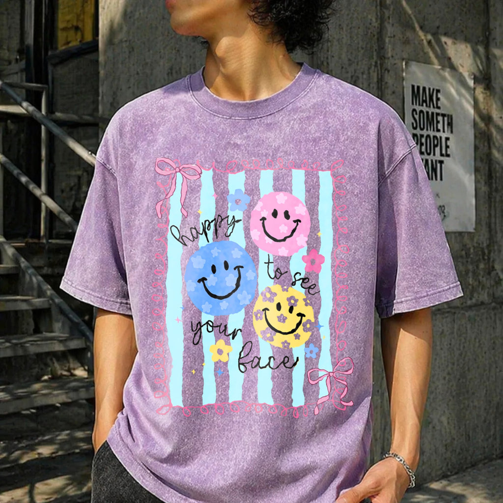 Happy To See Your Face Vintage Washed T-Shirt product image 6