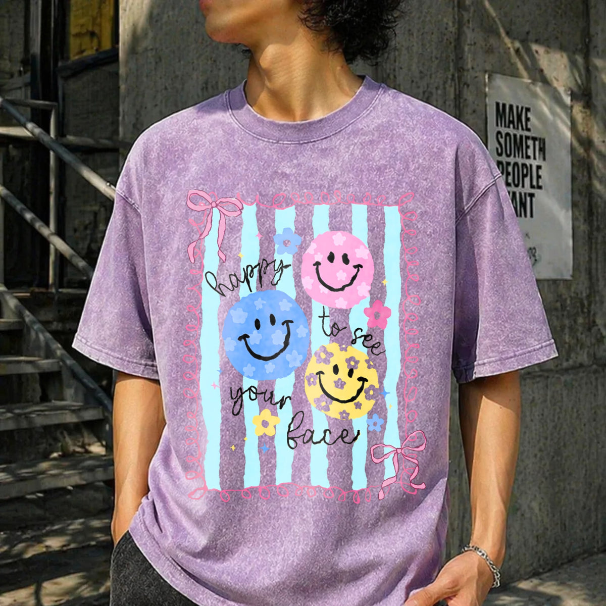 Happy To See Your Face Vintage Washed T-Shirt product image 6