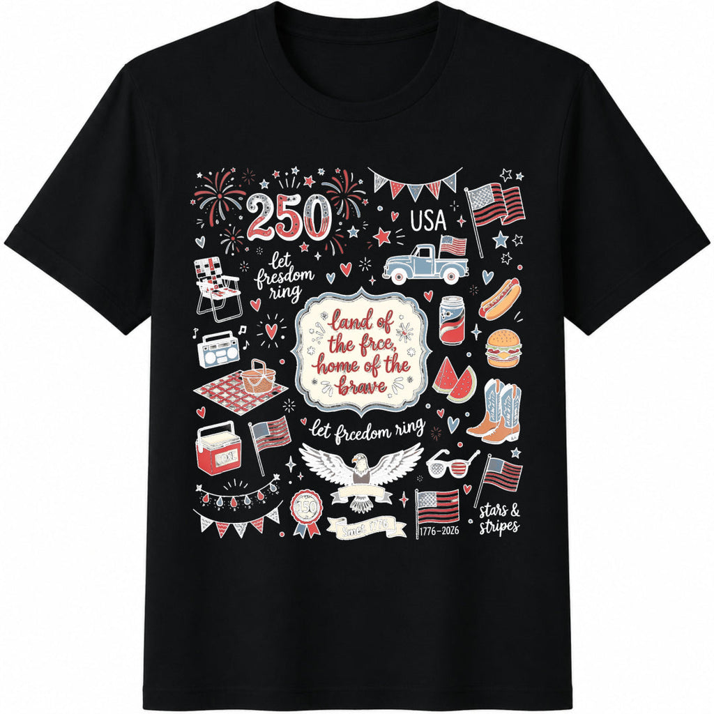 Land Of The Free Home Of Brave Cotton T-Shirt product image 1