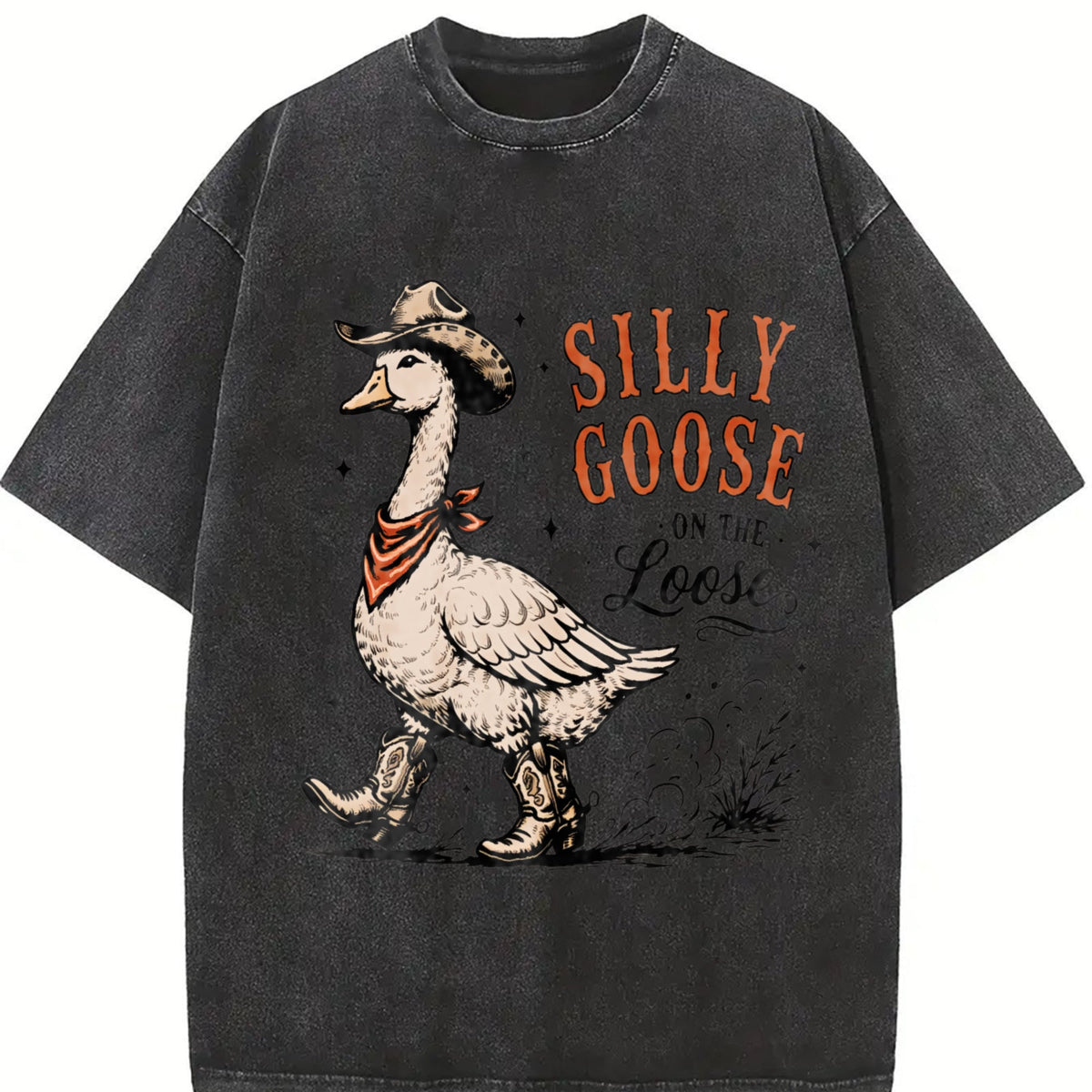 Silly Goose Cowboy : Western Animal Vintage Washed T-Shirt product image 2