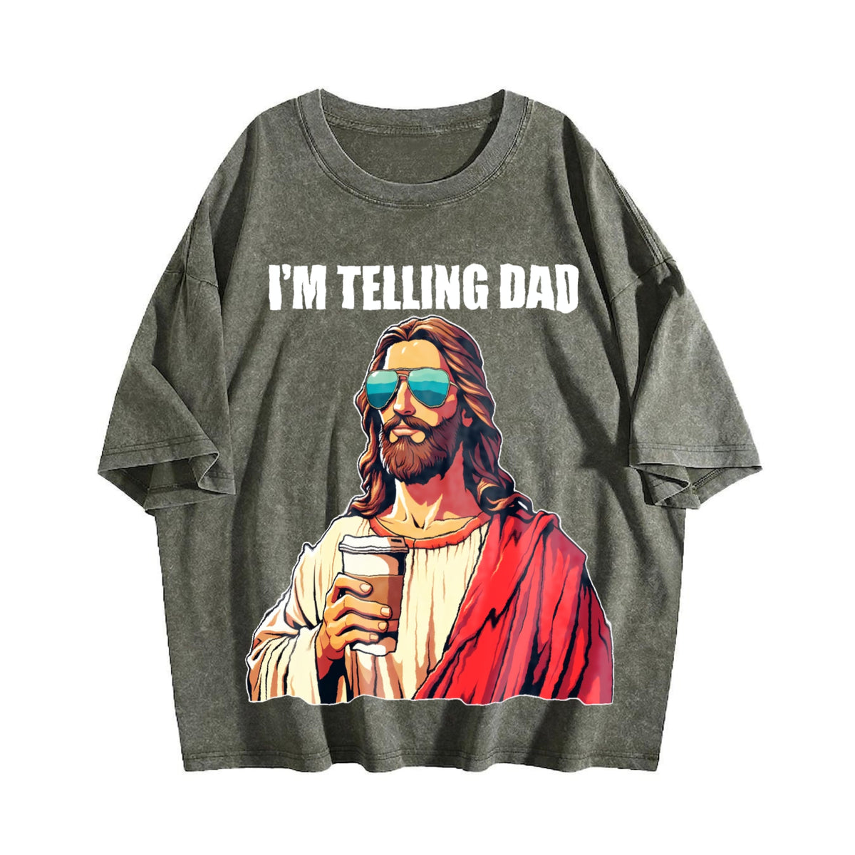 American Spirit I'm Telling Dad Jesus Lovers Vintage Washed product image 4