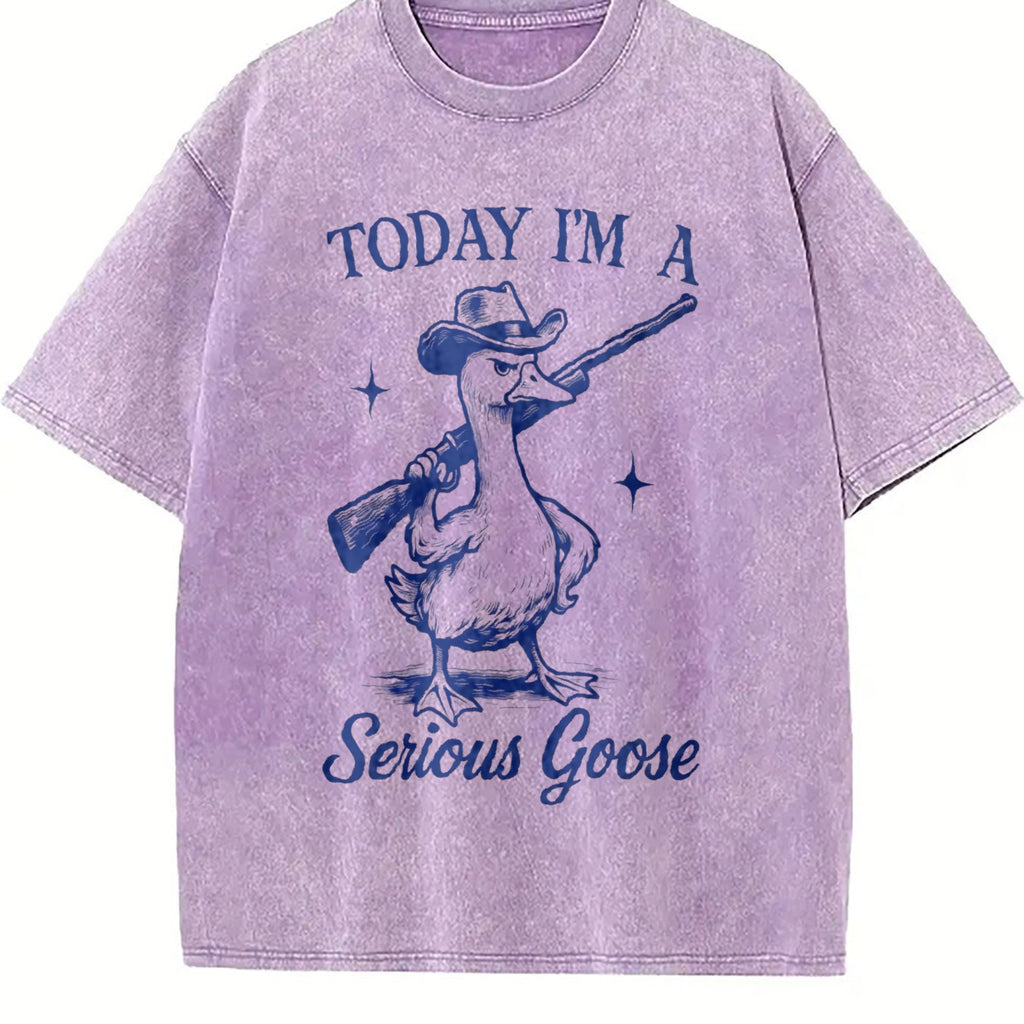Funny Goose Today I'm A Serious Vintage Washed T-Shirt product image 6