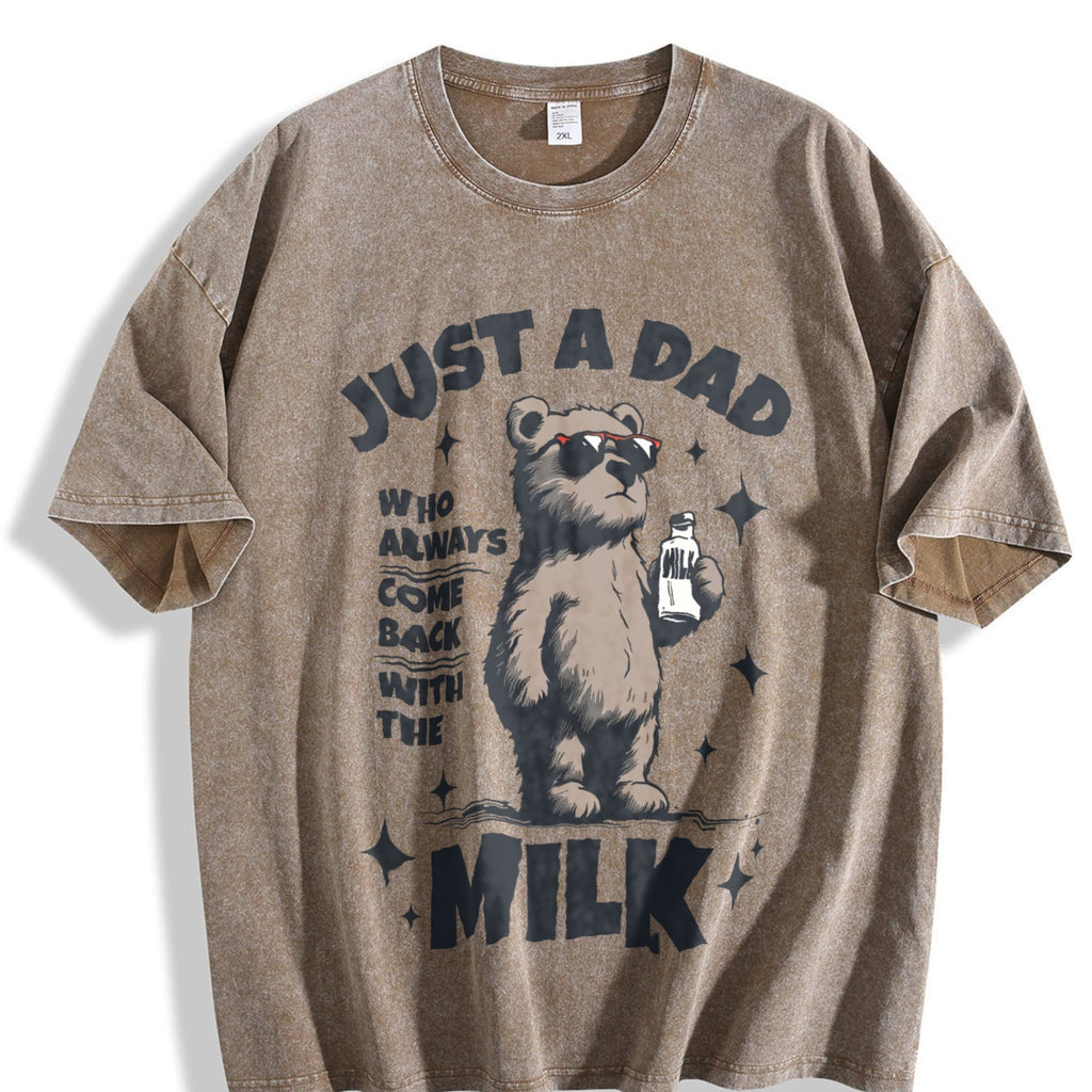 Funny Just A Dad Who Always Come Back With The Milk Vintage product image 3