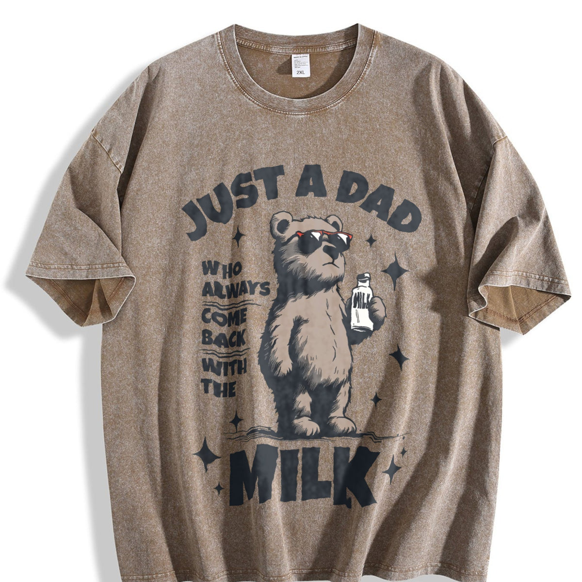 Funny Just A Dad Who Always Come Back With The Milk Vintage product image 3