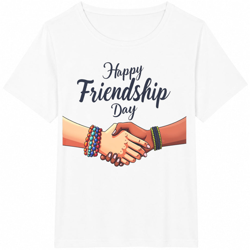 Happy Friendship Day Handshake Cotton T-Shirt product image 2