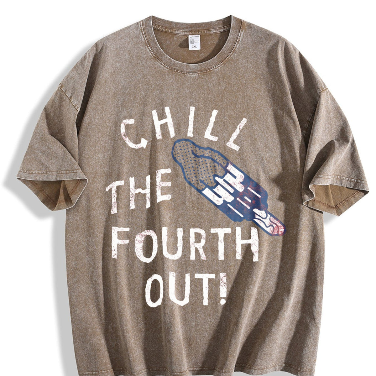 Chill The Fourth Out Funny Of July Popsicle Joke Vintage product image 3
