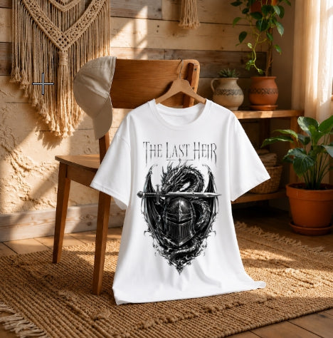 The Last Heir Knight Helmet Dragon Sword Dark Fantasy Gothic
