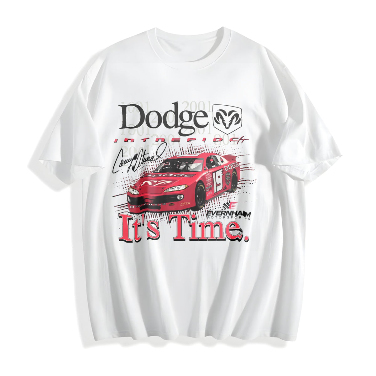2001 Casey Atwood Dodge Medium White Cotton T-Shirt product image 2
