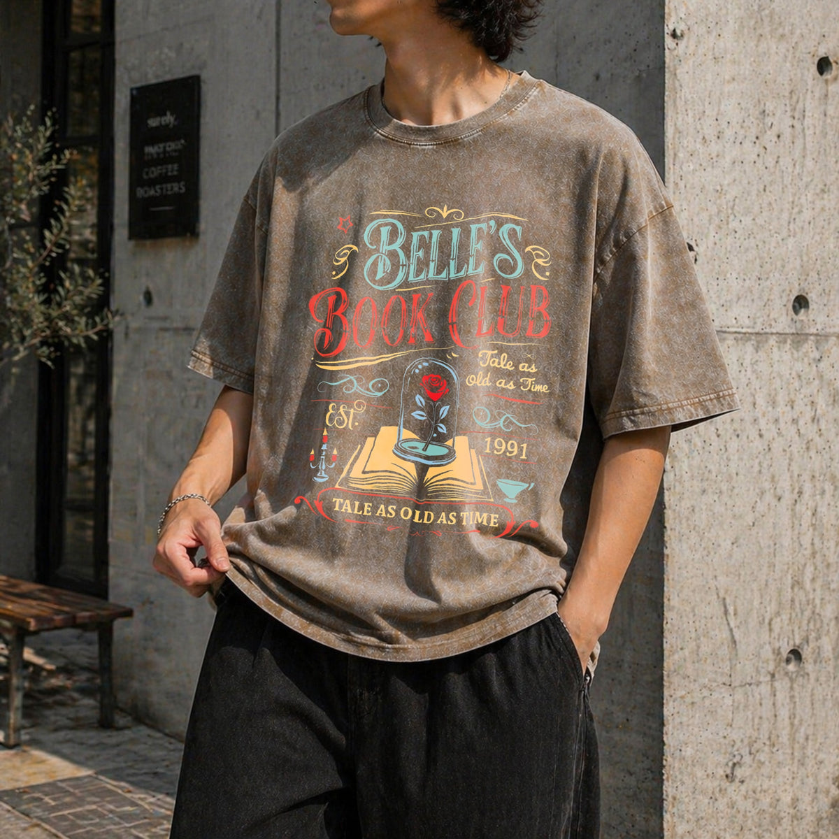 Disney Belle Book Club Vintage Washed T-Shirt product image 3