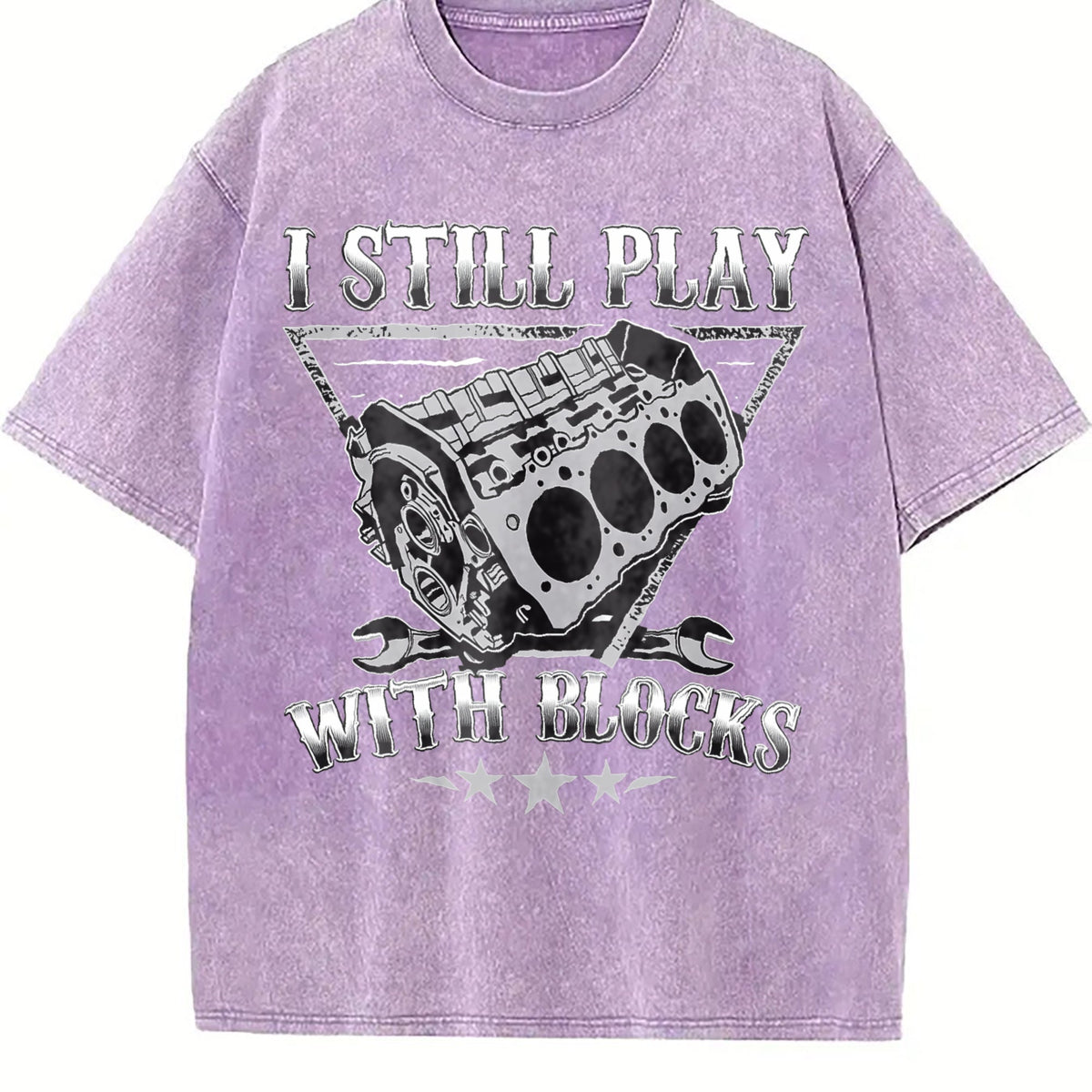 I Still Play With Blocks Engine Vintage Washed T-Shirt product image 6