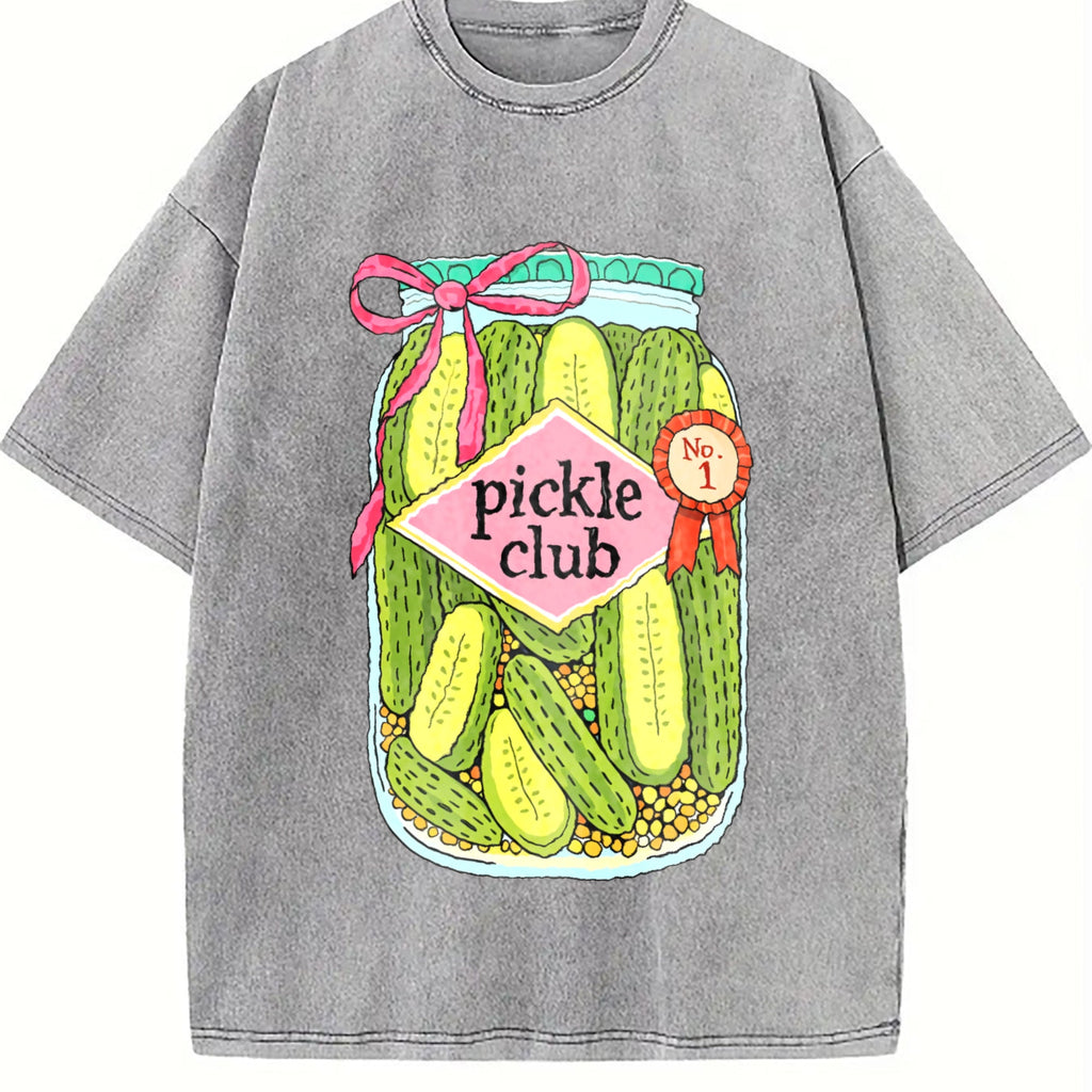 Pickle Club Funny Lover Foodie Vintage Washed T-Shirt product image 5