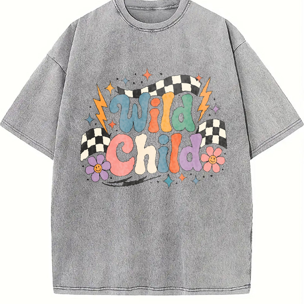 Wild Child - Toddler Groovy Checkered Racing Vintage Washed product image 5