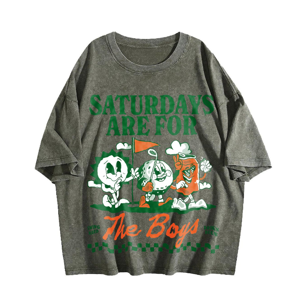 Saturdays With The Boys Golf - Vintage Washed T-Shirt product image 4