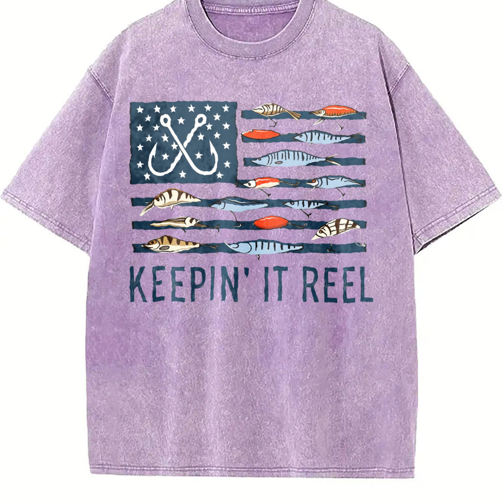 Fishing Enthusiast With Ink Nautical Flag Vintage Washed product image 6