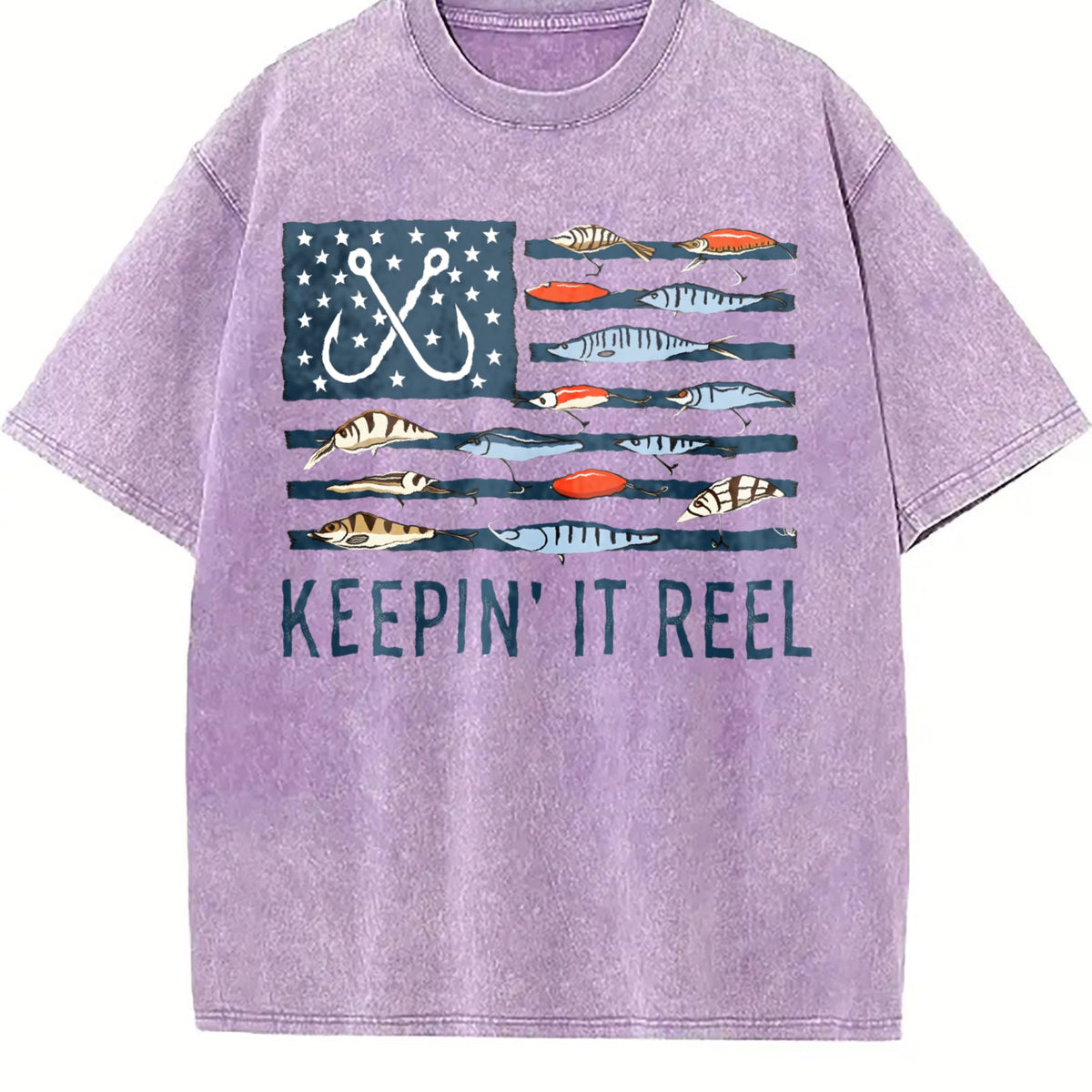 Fishing Enthusiast With Ink Nautical Flag Vintage Washed product image 6