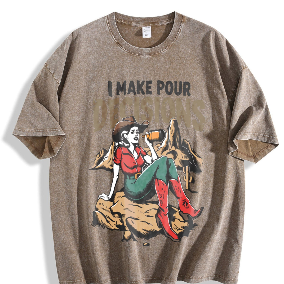 Funny I Make Pour Decisions Meme Vintage Washed T-Shirt product image 3